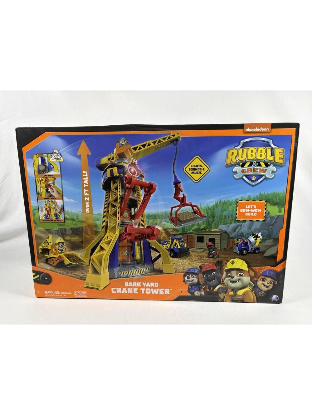 PAW Patrol Rubble & Crew Bark Yard Crane Tower Playset Toy Gift Nickelodeon NEW